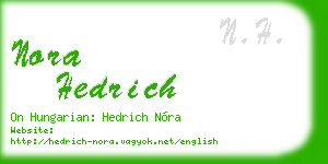 nora hedrich business card